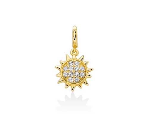 Charm argento dorato sole