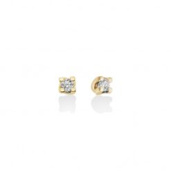 Orecchini Punto Luce con Diamanti Naturali in Oro Giallo Miluna ERD5068G-020