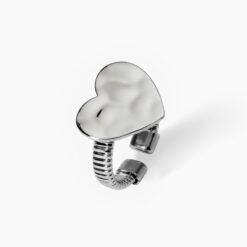 Anello con cuore effetto martellato Kidult 821002
