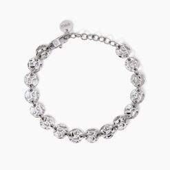 Bracciale con tondi effetto martellato Kidult 831006