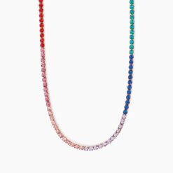 Gircollo dorato cristalli multicolor 851017