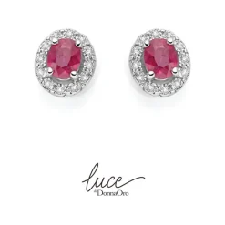 Orecchini diamanti e rubini DonnaOro LOR12082.008