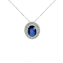 Collana con pendente zaffiro DonnaOro LPZ12081.006