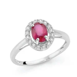 Anello Brillanti e Rubino DonnaOro LAR12077.005