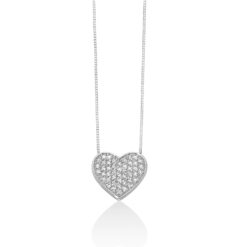 Collana Miluna a forma di cuore con diamanti CLD4920