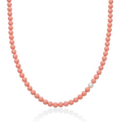 Collana in argento e agglomerato di corallo Miluna PCL6699