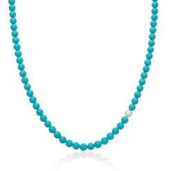 Collana in argento e agglomerato di corallo Miluna PCL6701