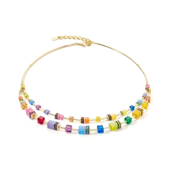 Collana GeoCUBE® Iconic Layer oro-arcobaleno Coeur de Lion 2810/10-1500