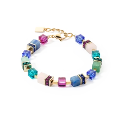 Bracciale GeoCUBE® Precious Statement oro-multicolore Coeur de Lion 3039/30-1561