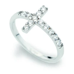 Anello Croce con Zirconi Amen ACOBB-14