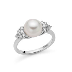 Anello con perle e brillanti PLI1711 Miluna