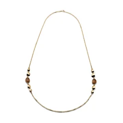 Collana bronzo dorato con elementi marroni Unoaerre 2675