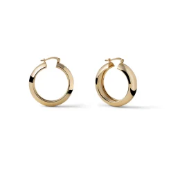 Orecchini a cerchio bronzo dorato spessi Unoaerre 2689