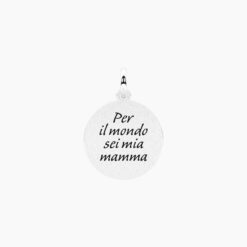 Ciondolo tondo con frase mamma sei il mondo Kidult 741008