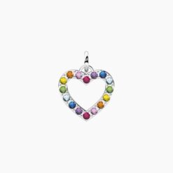 Ciondolo cuore con cristalli colorati Kidult 741141