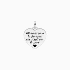 Ciondolo cuore con frase amicizia Kidult 741202