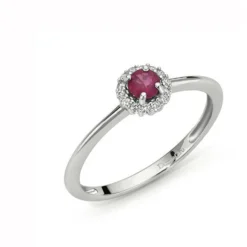Anello in oro con diamanti e rubino DonnaOro DHAR9402.008
