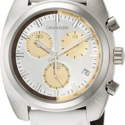 Orologio Cronografo Quarzo con Cinturino in Pelle Calvin Klein k8w371l6