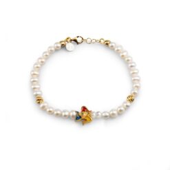 Bracciale con perle Isola Bella con trinacria smaltata 20001397