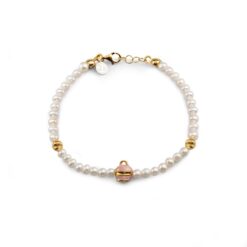 Bracciale di perle Isola Bella con campanella smaltata 20001401