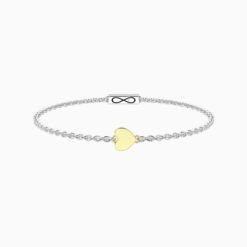 Bracciale con cuore in oro 9kt e chiusura non-reversibile Kidult Infinity 732318-19