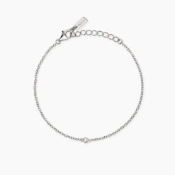 Bracciale con punto luce in Argento Diamante Lab Grown ct 0,09 Mabina 534077