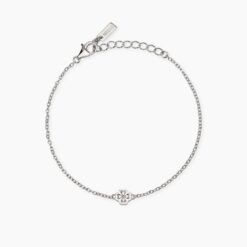 Bracciale con quadrifoglio in Argento Diamanti Lab Grown ct 0,04 Mabina 534070