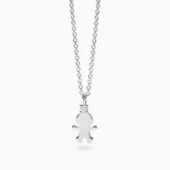 Collana con elemento bambino in Argento con Diamanti Lab Grown ct 0,04 Mabina 553801