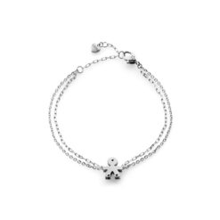 Bracciale I Classici con sagoma bimbo in oro bianco e diamante Le Bebè LBB521