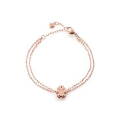 Bracciale I Classici con sagoma bimba in oro rosa e diamante Le Bebè LBB525