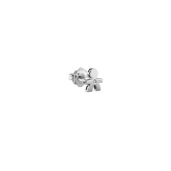 Mono Orecchino Le Perle con sagoma bimbo in oro bianco e diamante Le Bebè LBB814
