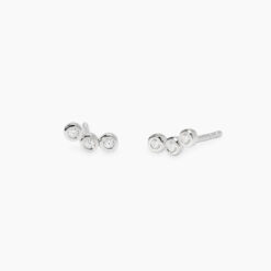 Orecchini in Argento Diamati Lab Grown ct 0,09 Mabina 563900