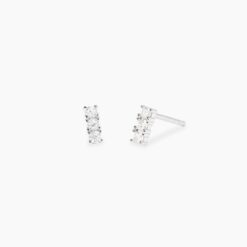 Orecchini in Argento Diamati Lab Grown ct 0,16 Mabina 563896