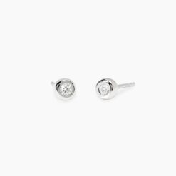 Orecchini punto luce in Argento Diamati Lab Grown ct 0,11 Mabina 563906