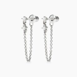 Orecchini punto luce in Argento Diamati Lab Grown ct 0,11 Mabina 563897