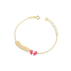 Bracciale Toys con fiocco e targhetta nuvola in oro giallo Le Bebè PMG144