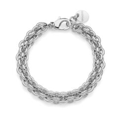 Bracciale multifilo in catena rolò argentata Unoaerre 2361