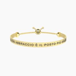 Bracciale regolabile in acciaio dorato con frase per mamma Kidult 732368