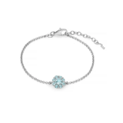 Bracciale gemma del cielo in argento con topazi azzurri Miluna BRD991