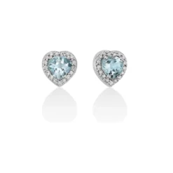 Orecchini cuore Miluna acquamarina erd2483