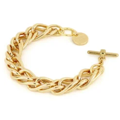 Bracciale Unoaerre 1865 catena spiga dorato