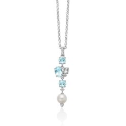 Collana Miluna PCL6916 con pendente di perla Oriente e Gemma del Cielo