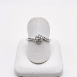 Anello Recarlo solitario halo