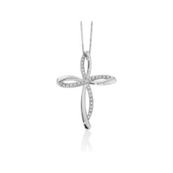 Collana Miluna CLD4524 croce e diamanti