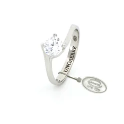 Anello Solitario Maxi in argento bianco Unoaerre 5813/17