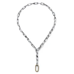 Collana Catena Argentata e Maglia Pavé Unoaerre 2900