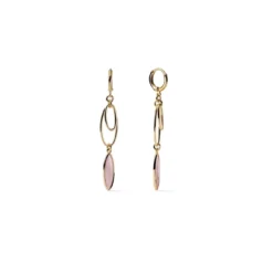 Orecchini Joya con Occhio di Gatto Rosa Unoaerre 2907